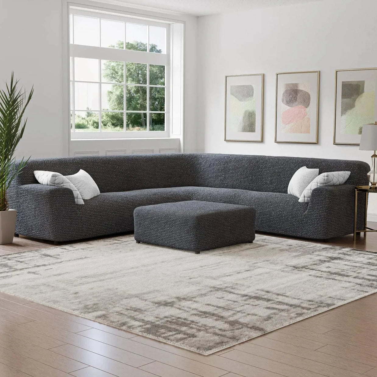 Italian Corner Sofa Cover — Sectional Slipcover