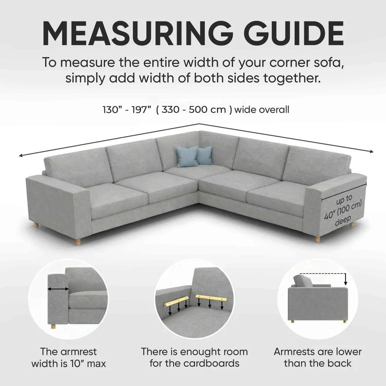 Italian Corner Sofa Cover — Sectional Slipcover