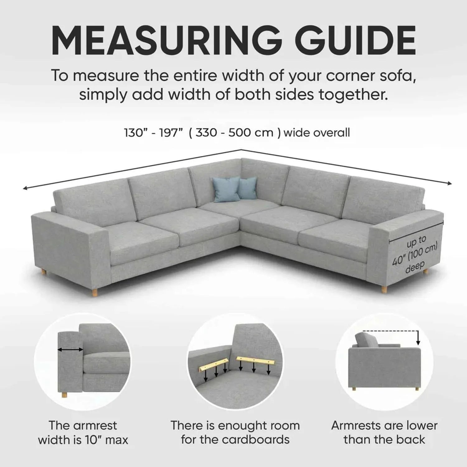 Italian Corner Sofa Cover — Sectional Slipcover