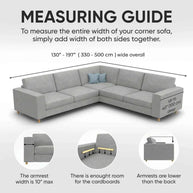 Italian Corner Sofa Cover — Sectional Slipcover
