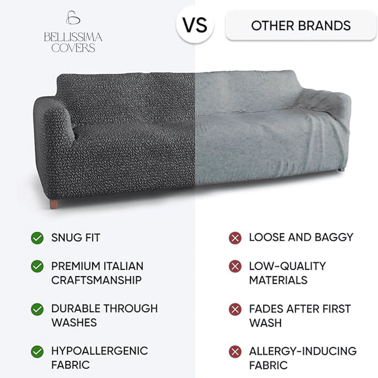 Italian Sofa Cover — 4 Seater