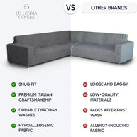 Italian Corner Sofa Cover — Sectional Slipcover