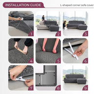 Italian L-Shaped Sofa Cover — Left Chaise