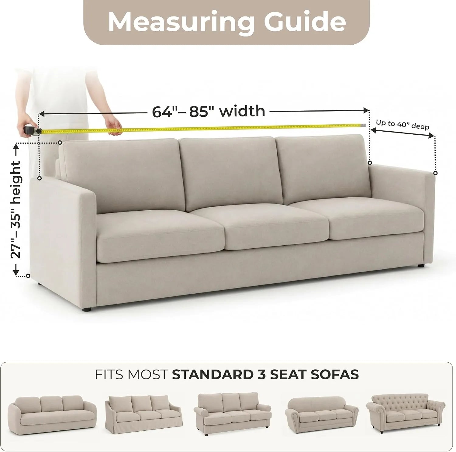 Italian Sofa Cover — 3 Seater