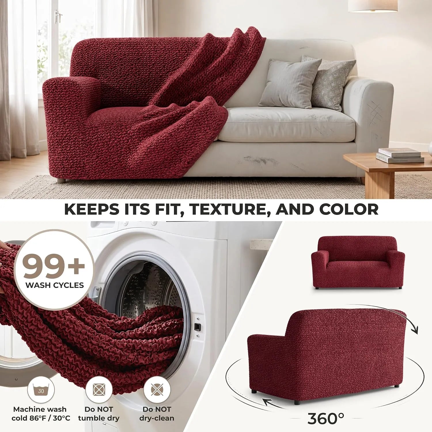 Italian Sofa Cover — 3 Seater