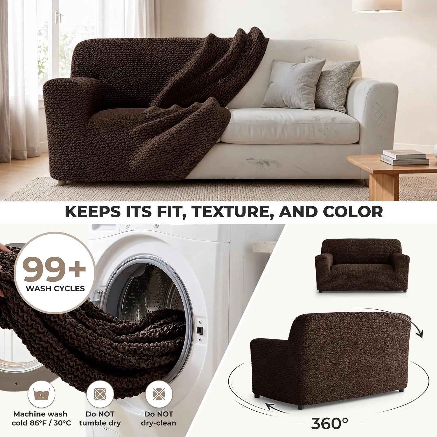 Italian Sofa Cover — 3 Seater