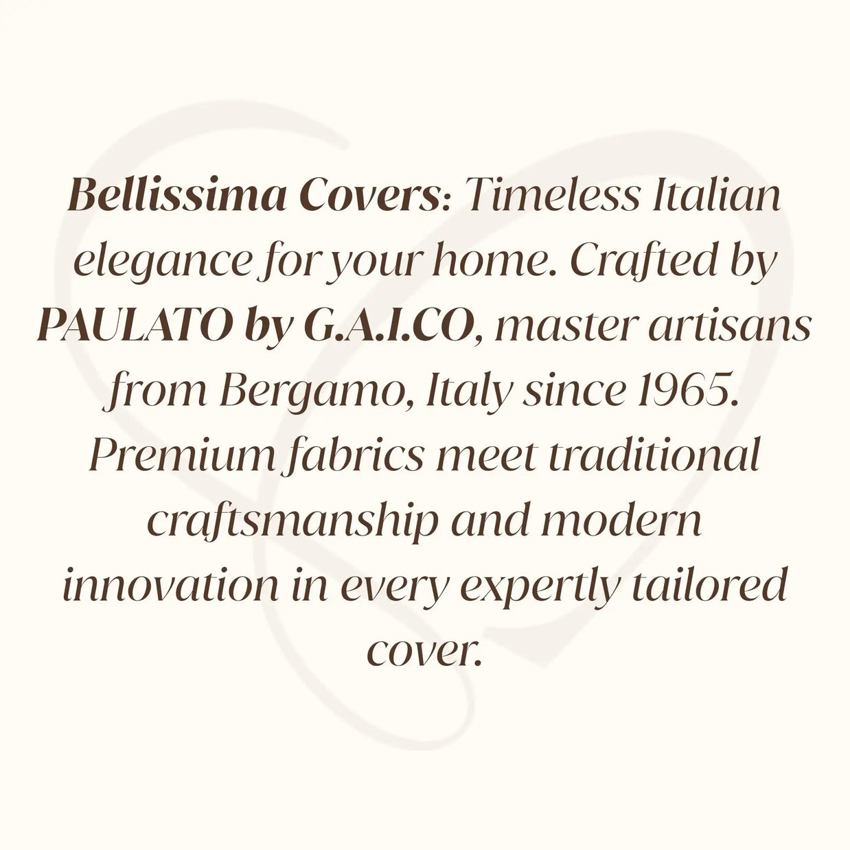 Italian Sofa Runner — 1 Seater