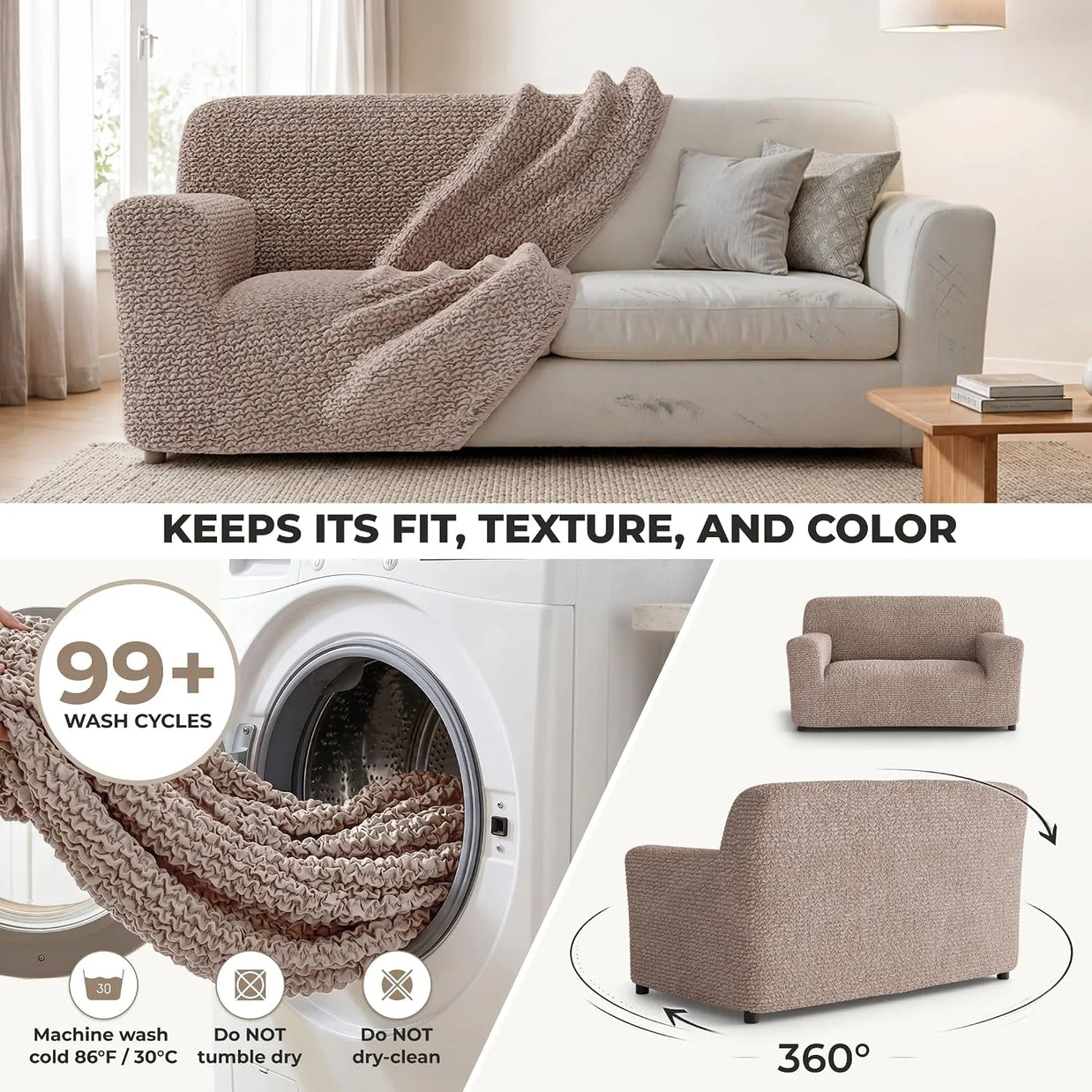 Italian Sofa Cover — 3 Seater