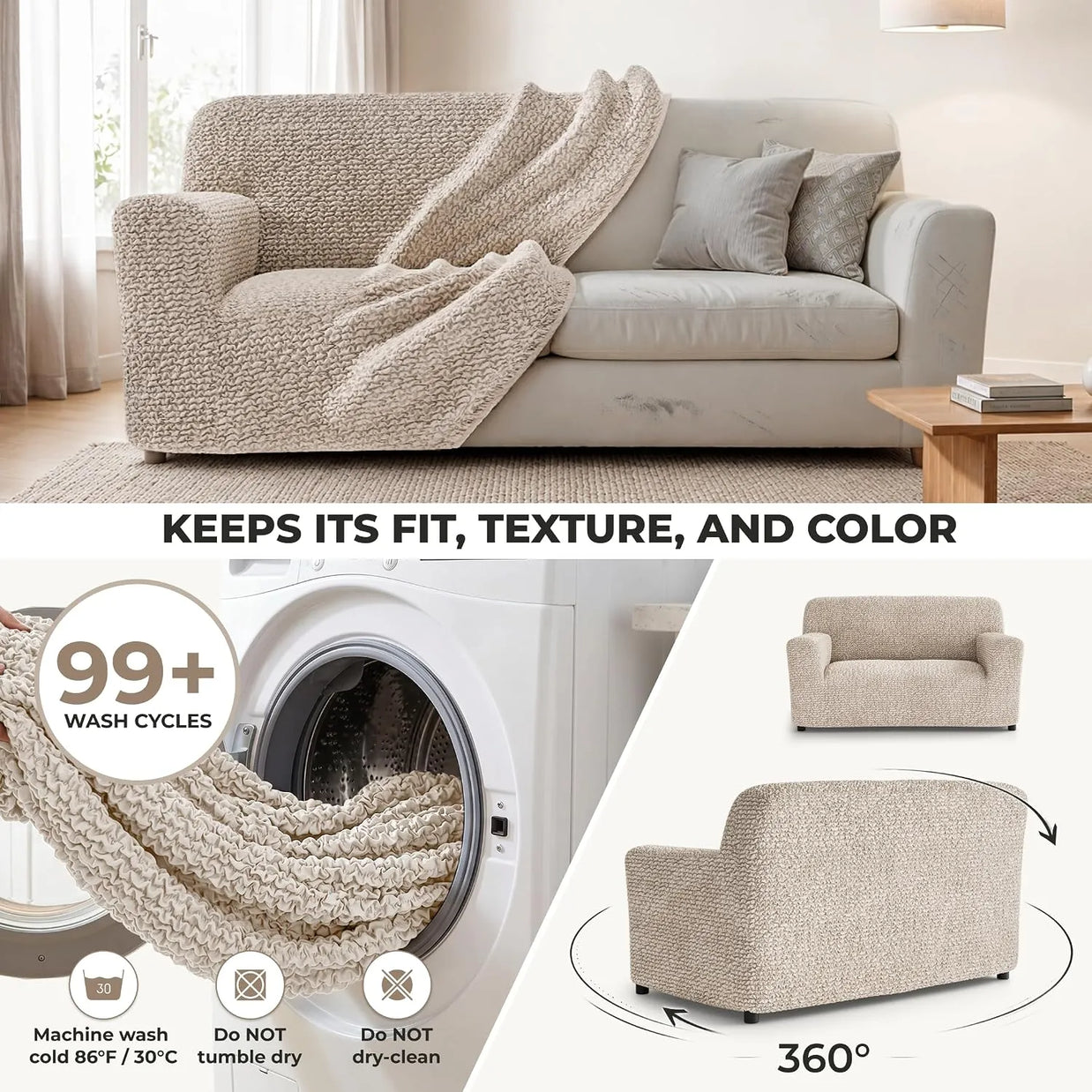 Italian Sofa Cover — 3 Seater