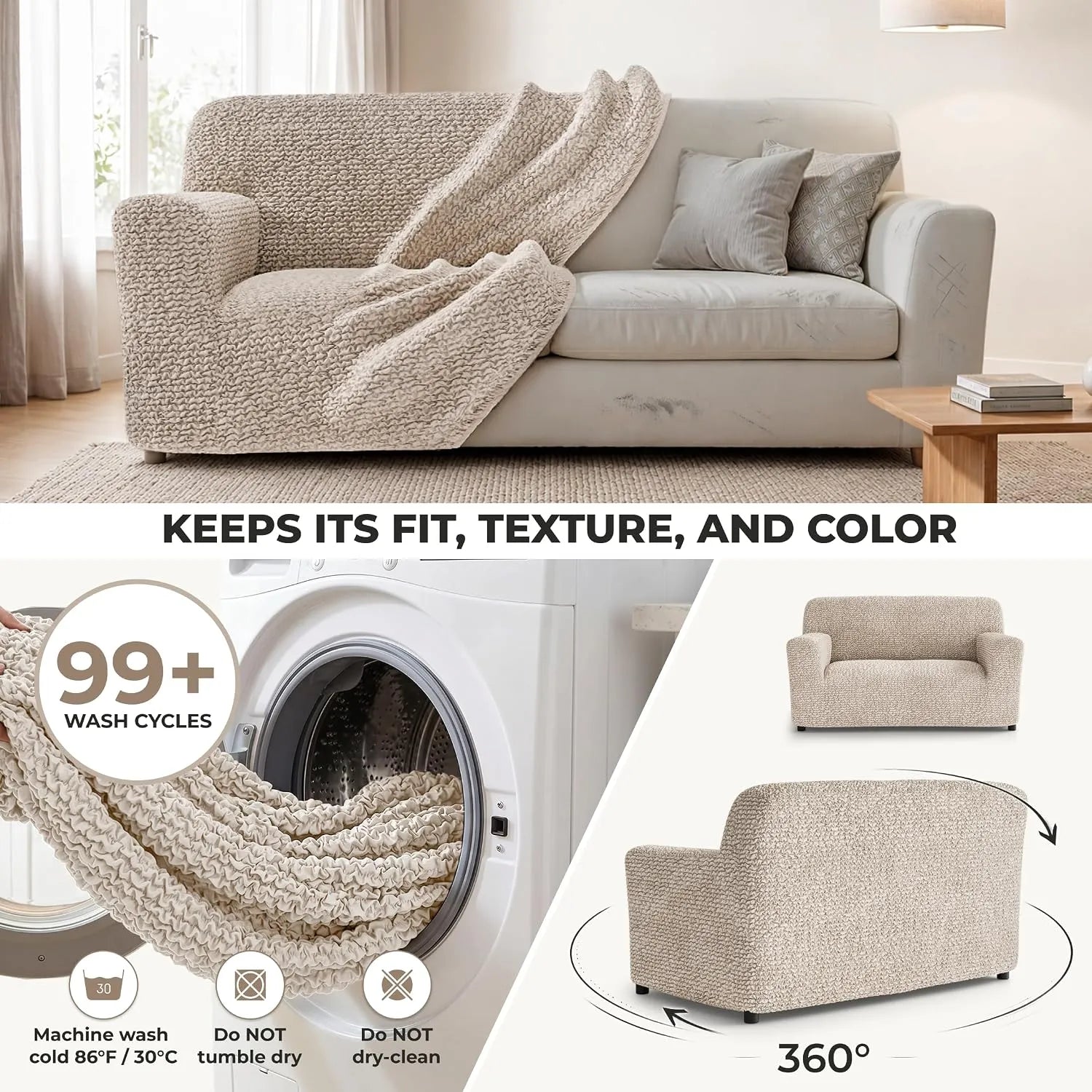 Italian Sofa Cover — 3 Seater