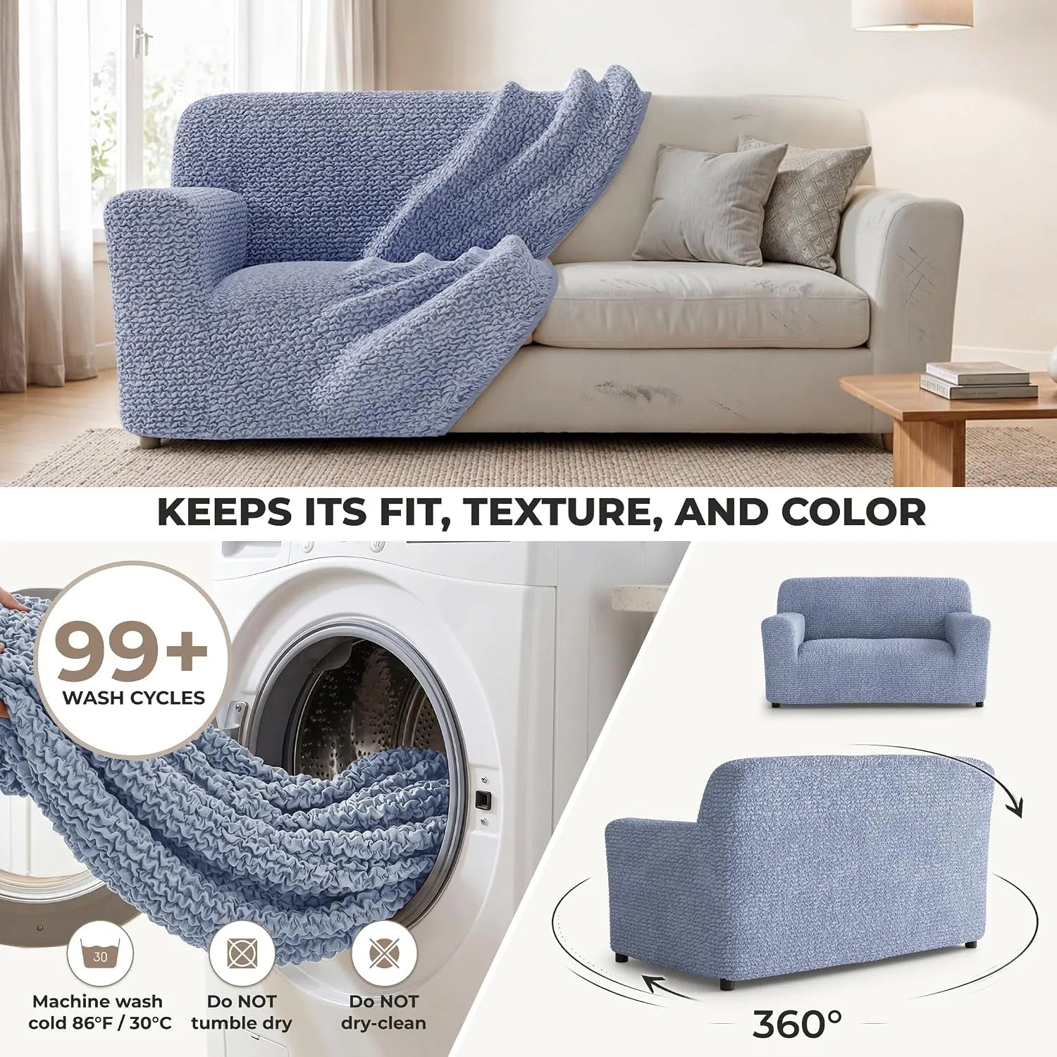 Italian Sofa Cover — 3 Seater
