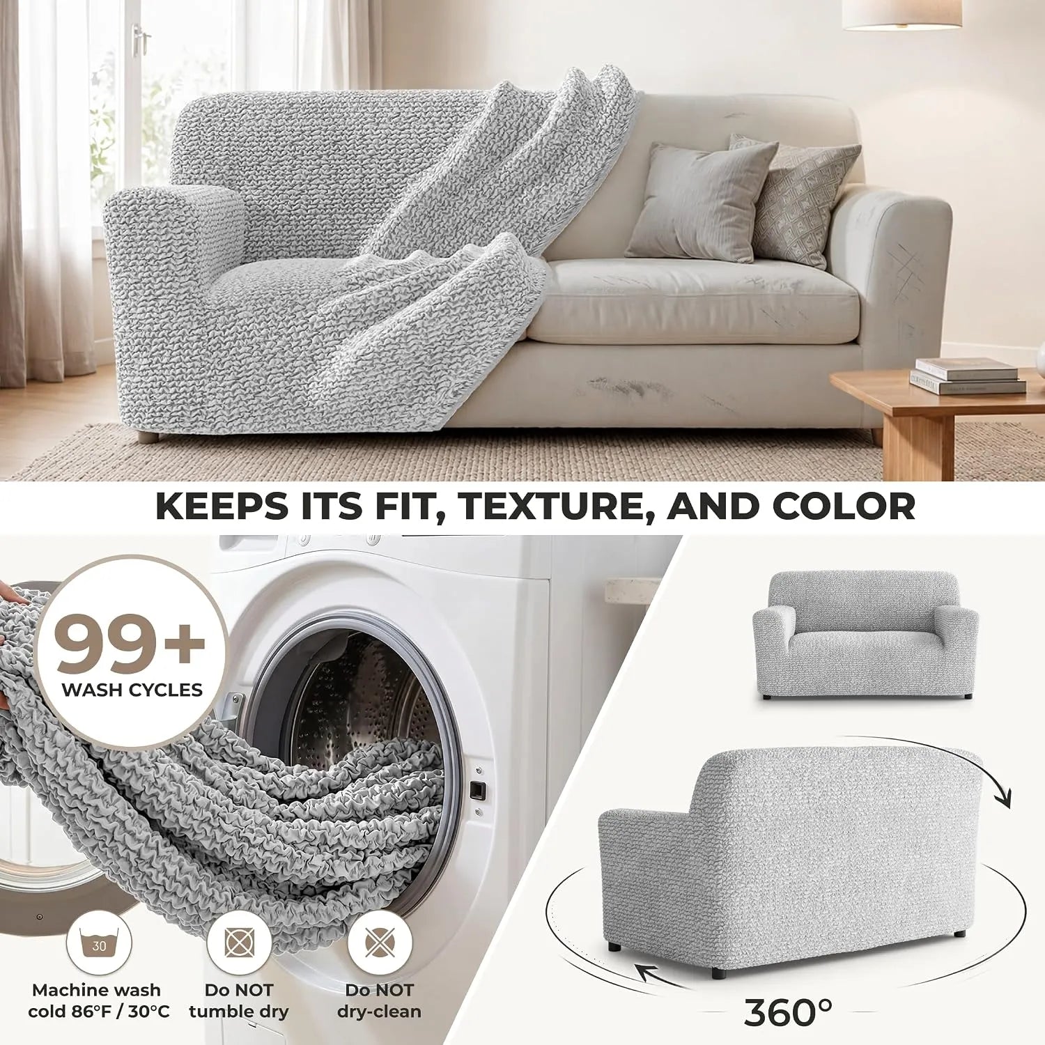 Italian Sofa Cover — 3 Seater