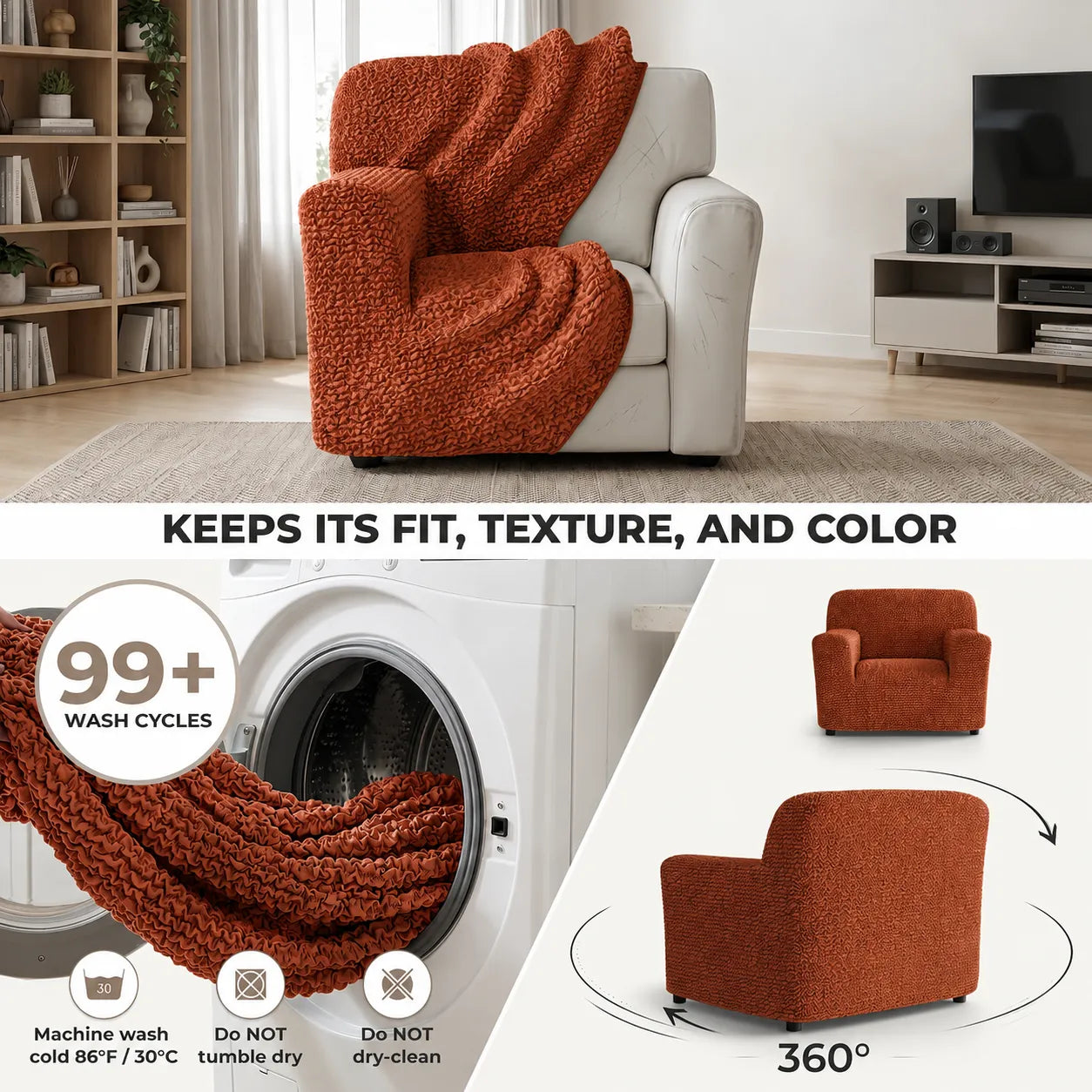 Italian Sofa Cover — 1 Seater