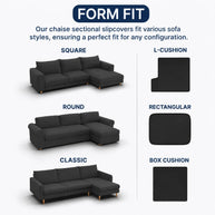 Italian L-Shaped Sofa Cover — Left Chaise