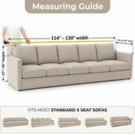 Italian Sofa Cover — 5 Seater