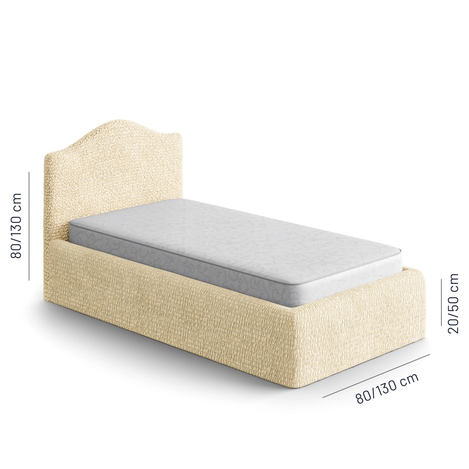 Italian Bed Headboard Cover — Single