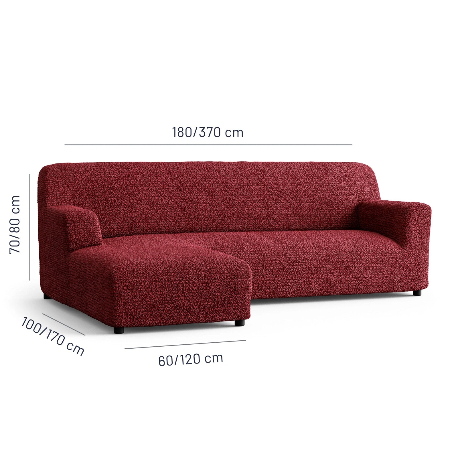 Italian L-Shaped Sofa Cover — Left Chaise