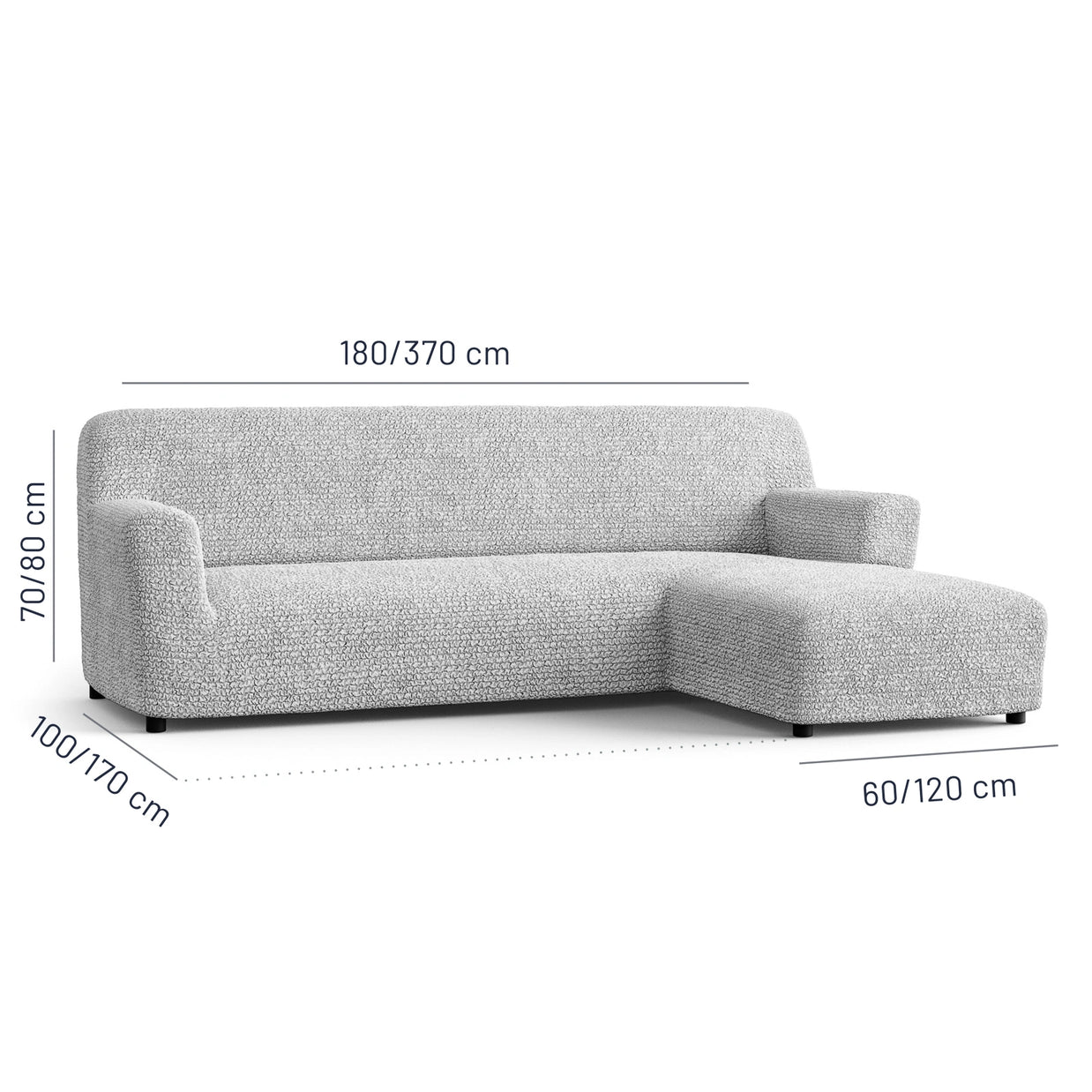 Italian L-Shaped Sofa Cover — Right Chaise