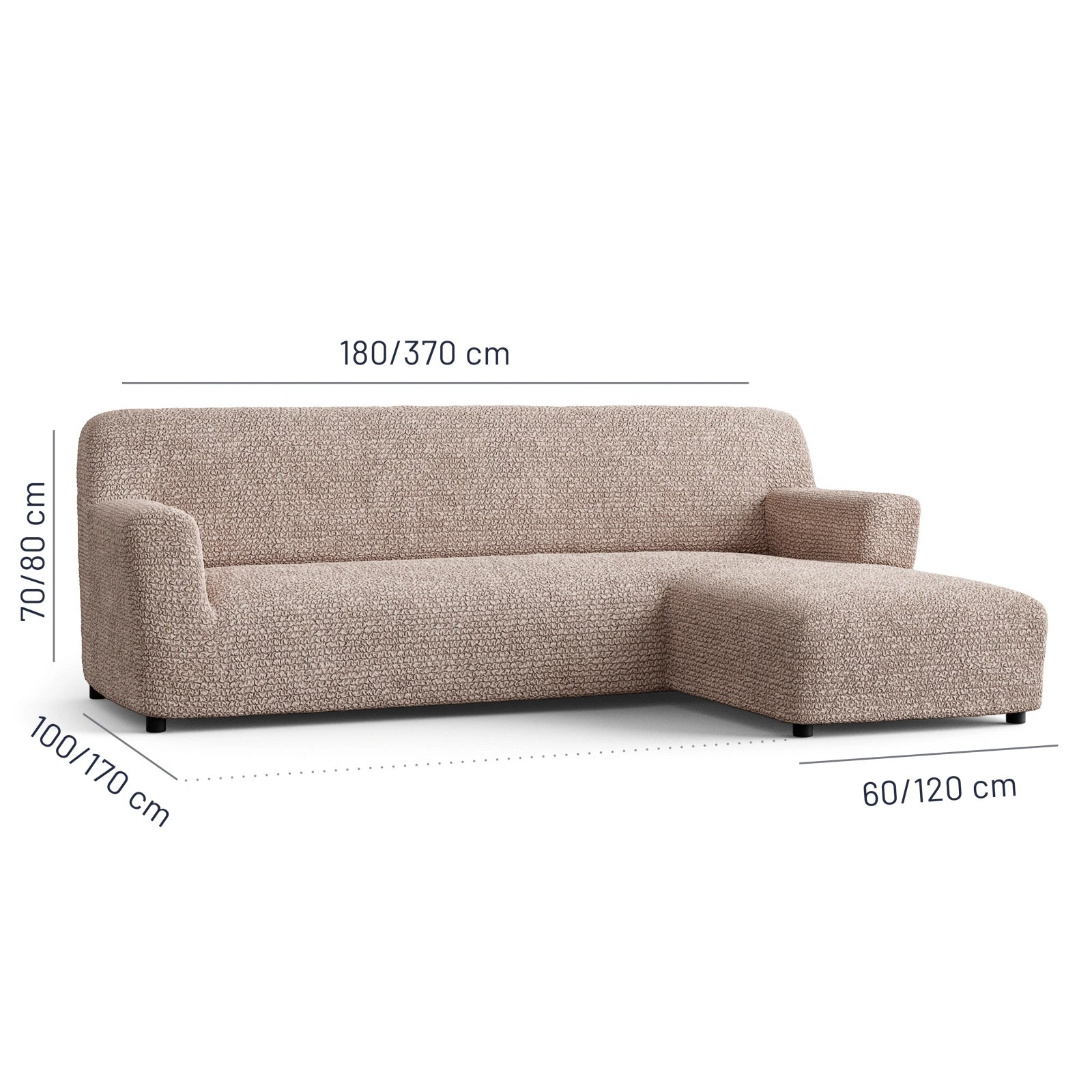 Italian L-Shaped Sofa Cover — Right Chaise
