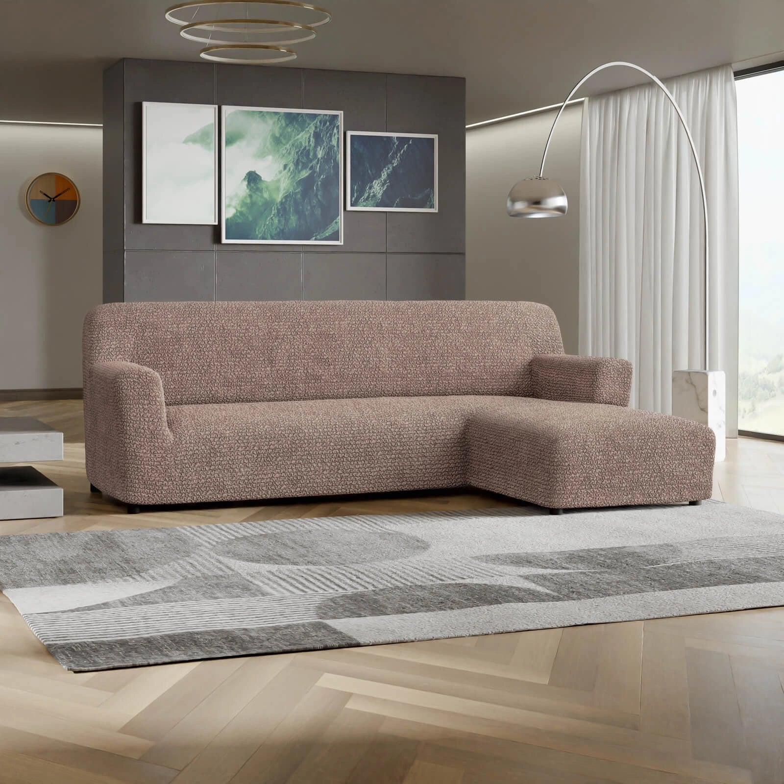 Italian L-Shaped Sofa Cover — Right Chaise