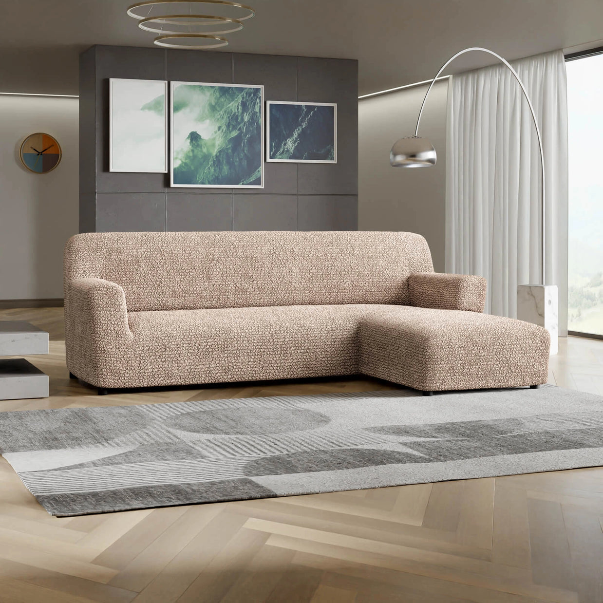 Italian L-Shaped Sofa Cover — Right Chaise