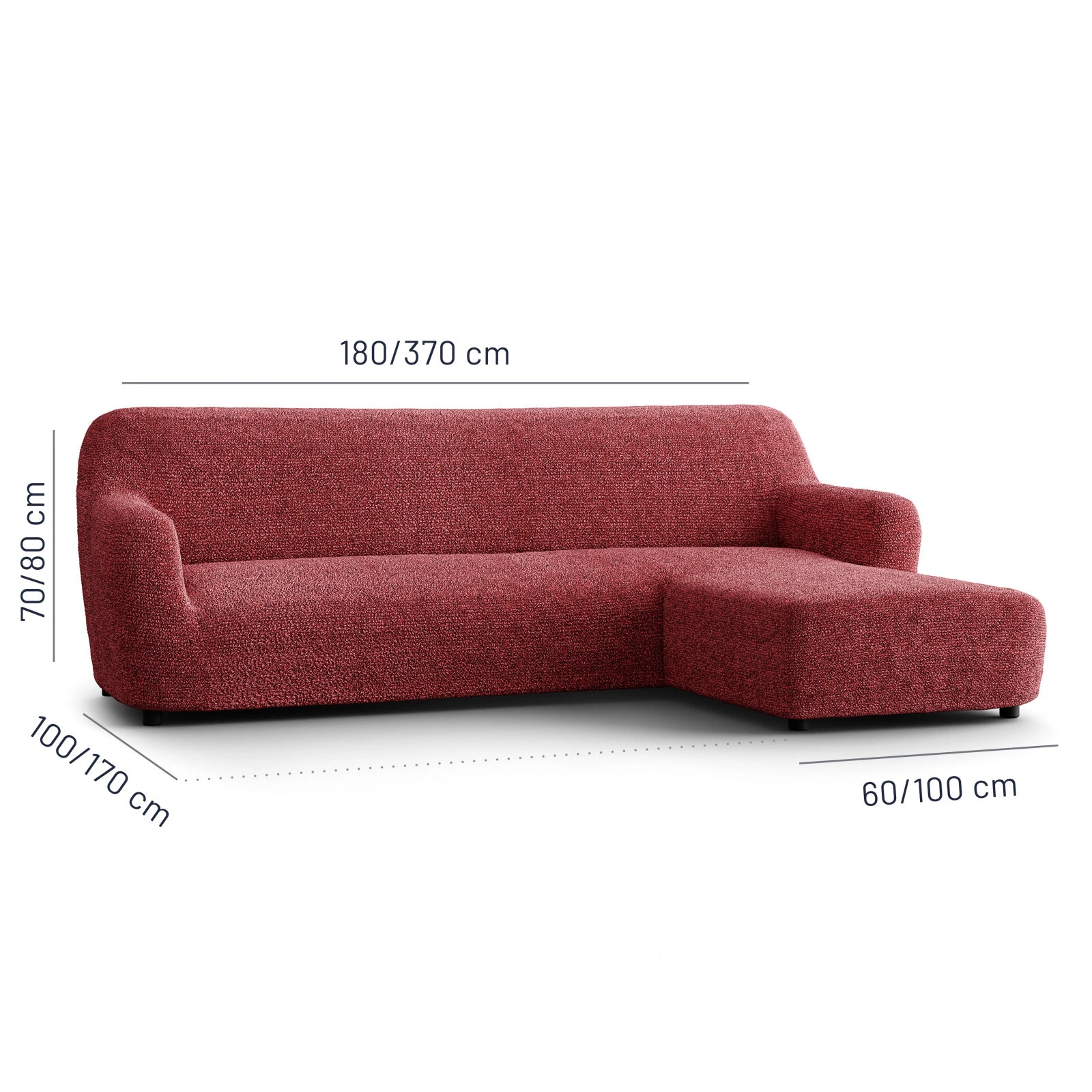 Italian L-Shaped Sofa Cover — Right Chaise