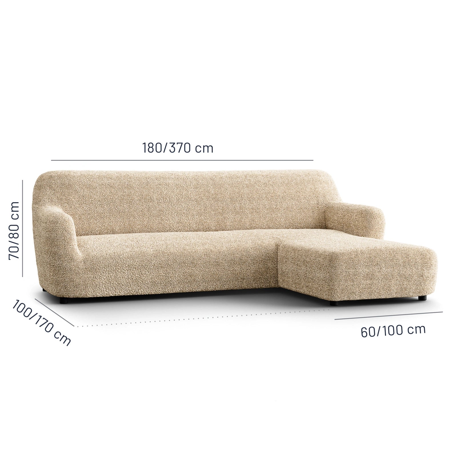 Italian L-Shaped Sofa Cover — Right Chaise