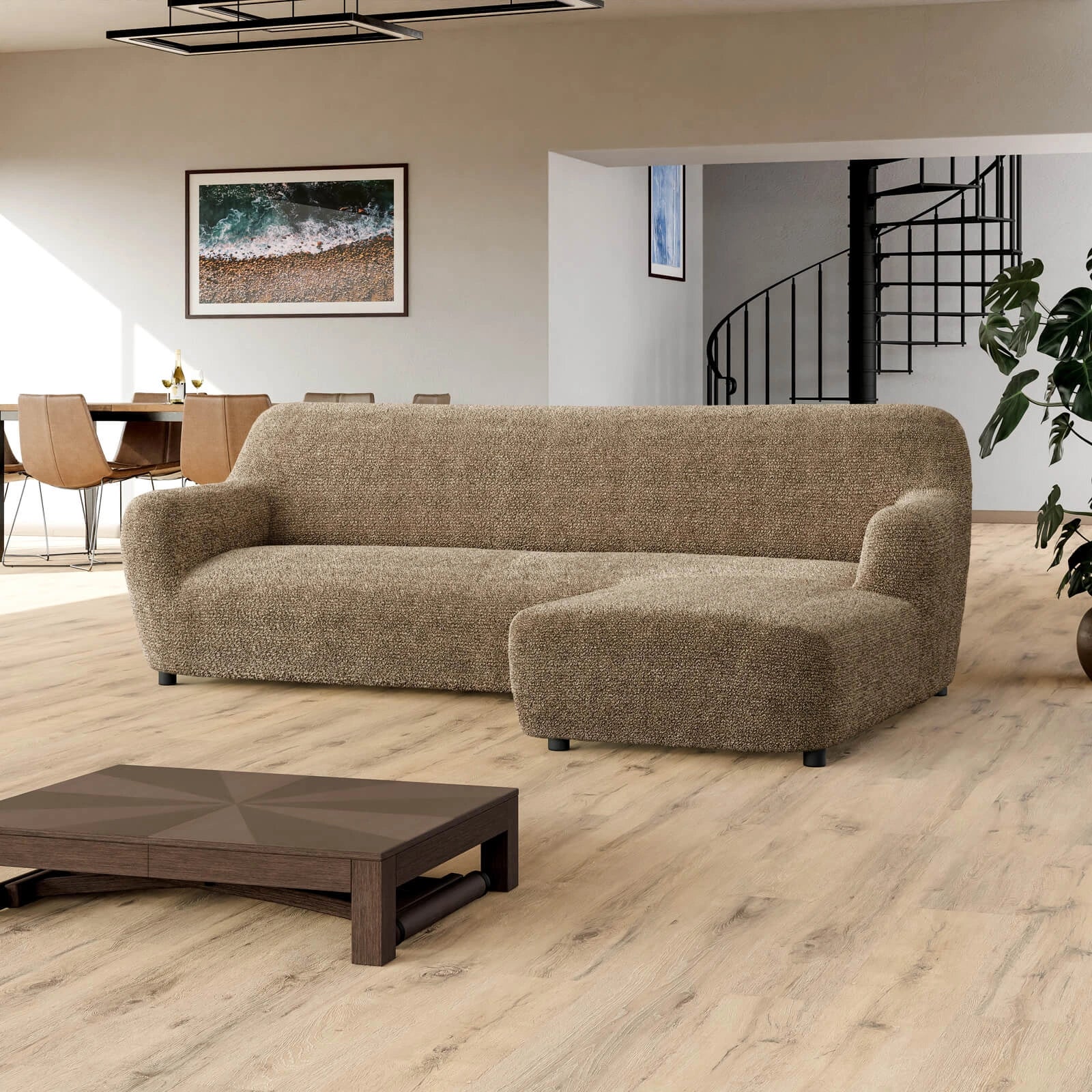 Italian L-Shaped Sofa Cover — Right Chaise