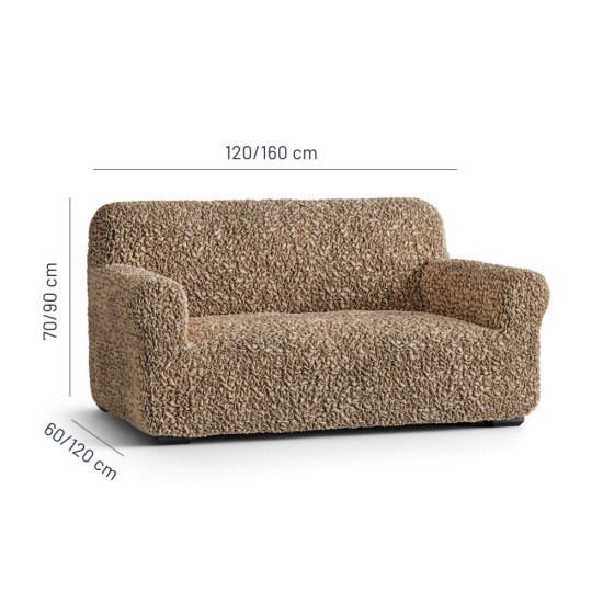 GOFFRATO COTONE Loveseat Slipcover CAPPUCCINO