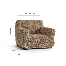 GOFFRATO COTONE  Armchair Slipcover CAPPUCCINO