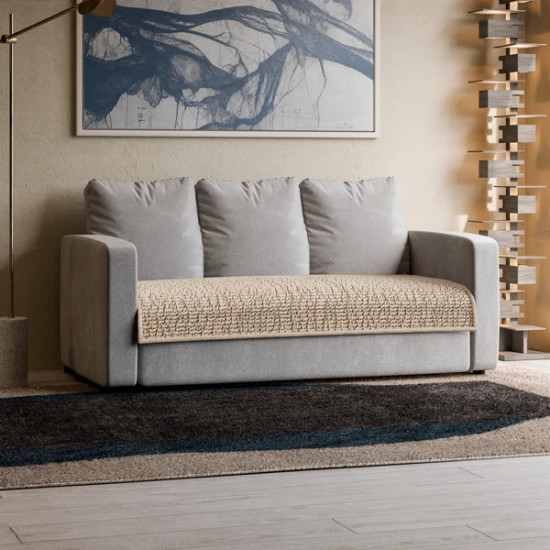 Waterproof Blanket 3 Seater Sofa Vanilla