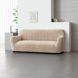 MICROFIBRA PRINTED 3 Seater Sofa Covers GRAFFIO BEIGE