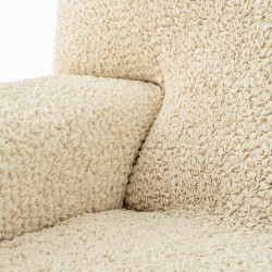 MICROFIBRA L-Shaped Sofa Slipcover (Right Chaise) VANILLA