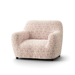 MICROFIBRA PRINTED Armchair Slipcover RICCIOLO CREAM
