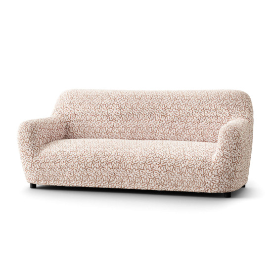 MICROFIBRA PRINTED 3 Seater Sofa Covers RICCIOLO CREAM