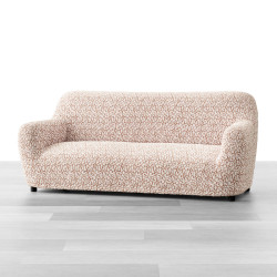 MICROFIBRA PRINTED 3 Seater Sofa Covers RICCIOLO CREAM