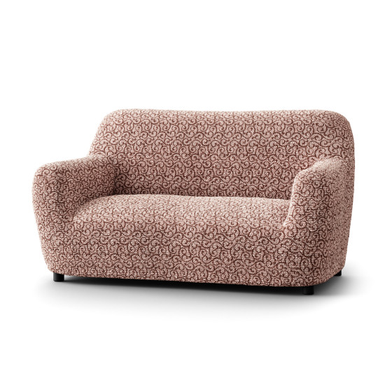 MICROFIBRA PRINTED Loveseat Slipcover RICCIOLO MOCHA