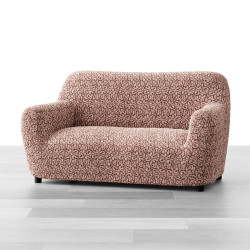 MICROFIBRA PRINTED Loveseat Slipcover RICCIOLO MOCHA
