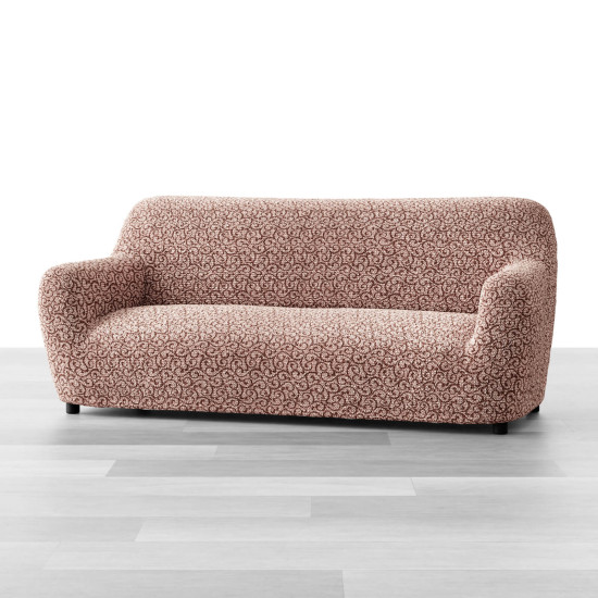 MICROFIBRA PRINTED 3 Seater Sofa Covers RICCIOLO MOCHA