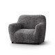 MICROFIBRA PRINTED Armchair Slipcover VITTORIA GREY