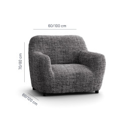 MICROFIBRA PRINTED Armchair Slipcover VITTORIA GREY