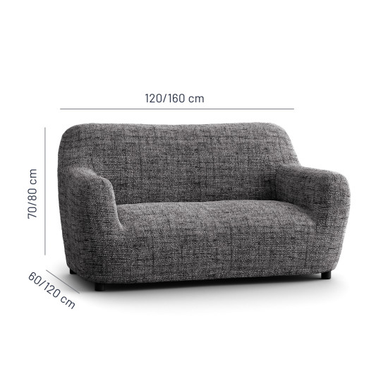 MICROFIBRA PRINTED Loveseat Slipcover VITTORIA GREY
