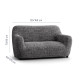 MICROFIBRA PRINTED Loveseat Slipcover VITTORIA GREY