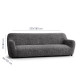 MICROFIBRA PRINTED 4 Seater Sofa Covers VITTORIA GREY