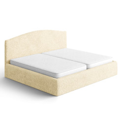 MICROFIBRA Bed Headboard & Frame Slipcover (King) VANILLA