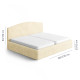 MICROFIBRA Bed Headboard & Frame Slipcover (King) VANILLA