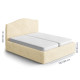 MICROFIBRA Bed Headboard & Frame Slipcover (Double) VANILLA