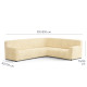 MICROFIBRA Corner Sofa Slipcover VANILLA