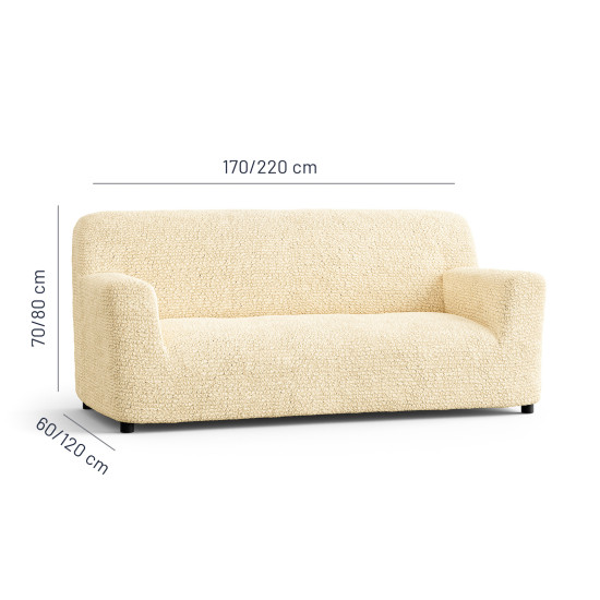 MICROFIBRA 3 Seater Sofa Covers VANILLA