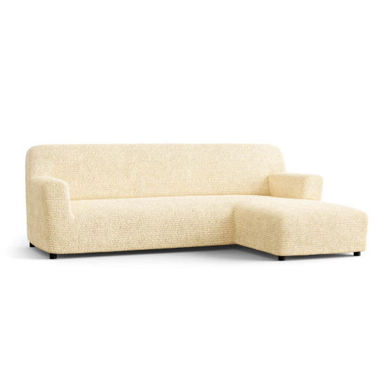 MICROFIBRA L-Shaped Sofa Slipcover (Right Chaise) VANILLA